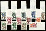 FRANCE N°1122/23 EUROPA 1957, 20 essais de couleur