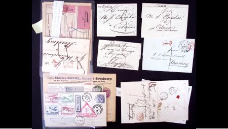 1805-1980 Ensemble varié, surtout lettres d'Alsace