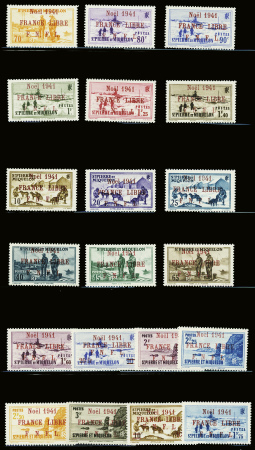 N°212 à 231 Noël 1941 France Libre FNFL, série complète