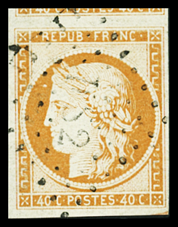 N°5 40c orange, un voisin, obl. losange DS2 de Paris,