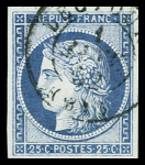 N°4 25c bleu, obl. càd T15 Lectoure 1 janv 52 (31),