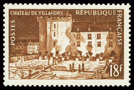 N°995 18F Château Villandry, non émis en bistre, neuf **, TB