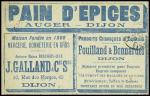 Carte lettre annonces 15c Sage 156e édition vendue 5 centimes obl Dijon (1890) avec pubs diverses de Dijon - (SAG J 34N). TB