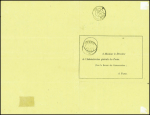 N°4 sur lettre avec T14 Tournus (20 janv 54) + taxe 25 double trait et mention manuscrite "taxe pour timbre ayant déjà servi". Est jointe une feuille jaune "Avis de l'émission dans le service des postes d'une lettre revê