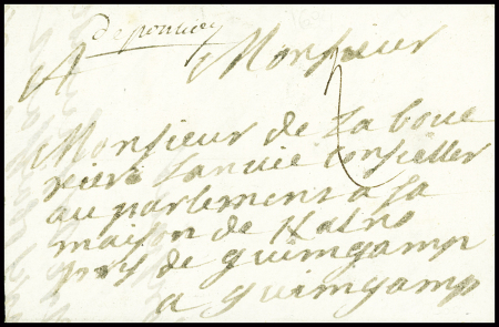 MORBIHAN : marque manuscrite "De Pontivy" (1694 - L1)