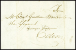 Lettre d'Edinburgh (1776) portant au verso le grand cachet "E.Penny Post not paid feb 26" (Peter Williamson's Penny Post). TB