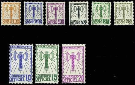 N°1+2+5+9+11+12+13 à 15, neuf **, TB