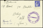 N°10 sur lettre de Sillars (Vienne - 1940) avec cachet