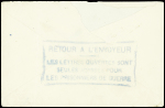Lettre en franchise de Hyères Var (1917) pour un prisonnier français en Allemagne avec au verso grand cachet rect bleu "retour à l'envoyeur les lettres ouvertes sont seules admises pour les prisonniers de guerre". TB