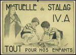 Entier carte postale illustrée "Mutuelle du Stalag IV A tout pour nos enfants" (enfants faisant des chateaux de sable) (GUE K2) obl. TB