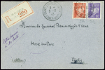 N°509 + 514 onl St Sauveur d'Aunis Charente Mme" (1943) sur lettre recommandée  d'office adressée au maréchal Pétain. TB