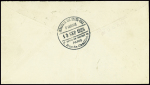 N°181 + 1223, 3 pièces, obl Paris 34 av Marceau (18.9.28) sur lettre catapultée de 15 grammes catapultée par l'Ile de France pour Washington avec au verso cachet de l'ambassade des USA à Paris. TB