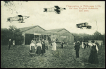 Meeting de Mulhouse juillet 1910 survolé par 3 avions en trompe l'œil AFF Allemagne n°83 obl Habsheim (4.7.10). TB