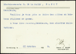 N°416, 70c Mercure obl Sarrebourg Moselle (1939) sur carte postale pour Nancy avec cachet violet avec déesse assise utilisé comme censure "Commissariat de police Sarrebourg". TB
