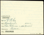 Formule de PG obl Fère en Tardenois Aisne (6.3.41) vers la Stalag XIID avec grande griffe violette "Service postal des prisonniers de guerre Paris - Inadmis - Camp approvisionné en formules - réponse réglémentaires retou