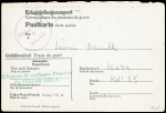 Postkarte avec griffe verte "L'Homme de confiance français du Stalag VIIIA" avec au verso cachet avec francisque "Stalag VIIIA au service du maréchal" (1942). TB