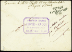 N°517 obl Creil-gare Oise (1942) sur lettre pour un interné à la prison de Fresnes avec au verso mention manuscrite "lettre rendue par l'autorité allemande". TB