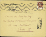 N°517 obl mec "Le Havre Seine Inférieure" (10.6.44) sur lettre pour Paris avec grande griffe noire "Inacheminable" et griffe encadrée "Retour à l'envoyeur" (débarquement de Normandie). TB