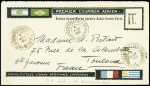 Env illustrée voyage d'études Latécoère obl Rio de Janeiro (6 mars 1925) non AFF et taxée, vol Rio Pernambouc, adressée à Toulouse. Rare et TB