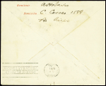Argentine PA7 obl CAD "Via aerea Buenos Aires" (29.2.28) sur env entier postal n°281 pour Montevideo, arrivée 1 mars par Vachet (Muller n°31 Argentine). TB
