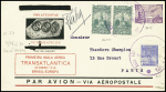 Brésil n°205 + PA17 en paire + PA25 sur env avec cachet rect rouge imprimé "Primeira mala aerea trasatlantica Brasil - Europa" avec signature de Dabry (Muller n°77 Brésil - Rio - Paris 7/18. 6. 1930). TB