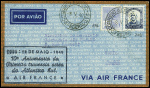 Brésil n°176 + 209 obl Rio de Janeiro (8.5.1940) sur lettre pour Paris "10A aniversario da primeira travessia aerea do Atlantico Sul - Air France" (Muller n°252). TB