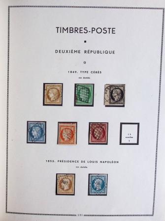 1849-1966, 1 album de France, avec charnières mais timbres