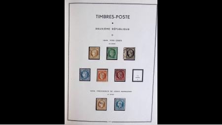 1849-1966, 1 album de France, avec charnières mais timbres