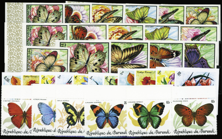 N°274a/289a +541a/551a +918/27 Papillons 1968 ND bdf