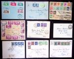 ALGERIE 400 lettres, plupart avant 1950 : tarifs, oblitérations