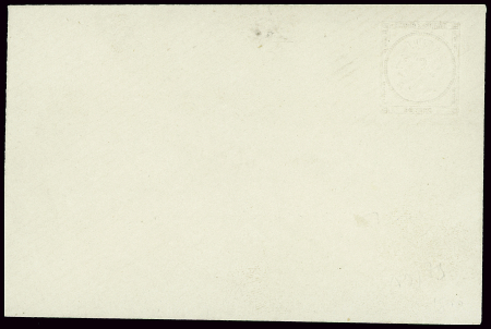 Env.   entier postal avec figurine impression à sec