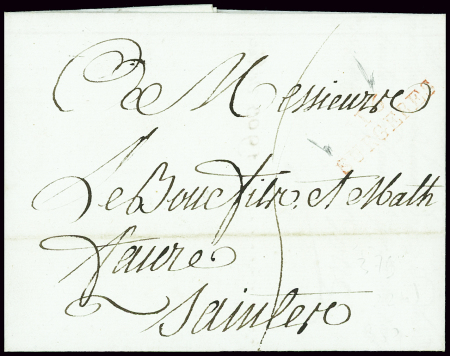 Surgères: MP rouge "16 Surgères" (1792 - 29 x 9), ind 15, B