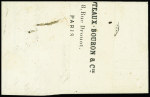 N°90 obl. CAD d'essai "Paris place de la Bourse" (1880 - diam 23mm) (De Beaufond  667) sur une petite lettre