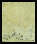 N°2a 15c vert clair, neuf *, réparé en haut à droite,