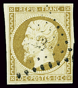 N°9 obl. PC, une marge juste mais filet intact, TB.