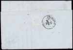 N°38 + 2 timbres Empire Allemand. Rare lettre en double