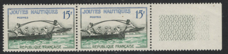 N°1162a 15f vert foncé, bleu et vert variété "FFRA