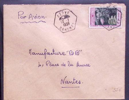 Lettres 1910 - 1960, Dahomey (800 lettres dont cachets à date