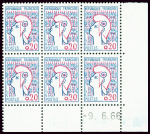 N°1282 Impression double des chiffres feuille de 1