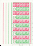CARNETS N°102c feuille de 150 timbres et publicité