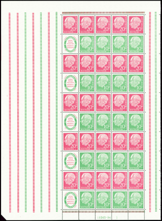 CARNETS N°102c feuille de 150 timbres et publicité