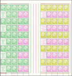 CARNETS N°102c feuille de 150 timbres et publicité