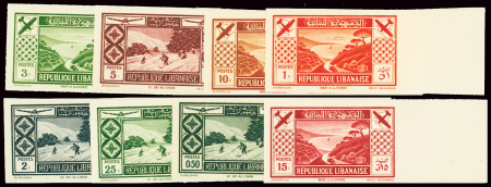 POSTE AERIENNE N°49-56 non dentelés, bdf, neufs **