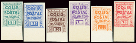 N°186M à 186R, timbres de Majoration, NON EMIS de 1941,