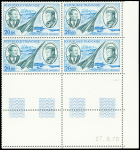 POSTE AERIENNE N°44 (2 feuilles de 10 + bloc de 4 Coin-daté),