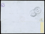 2 lettres : n°17A obl PC 2340 + T15 Orléans (1857) et n°17B obl PC 1896 + T15 "4 Marseille 4" (1861). TB