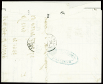 2 lettres : n°17A obl PC 2340 + T15 Orléans (1857) et n°17B obl PC 1896 + T15 "4 Marseille 4" (1861). TB
