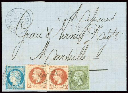 N°19 + 26 en paire + 37 obl GC 2781 + T15 "Panissière (84)" (21 sept 71) sur lettre, AFF tricolore. TB