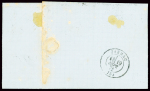 N°20 + n°60, 25c bleu, obl étoile 28 + CAD "Paris R.Cardinal Lemoine" (18 sept 71) sur lettre AFF à 30c au lieu de 25c (confusion enttre le n°37 et le