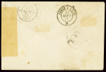 N°25 + 26 en paire + n°37 obl GC + T17 (12 sept 71) sur lettre. Est joint un n°26A neuf +